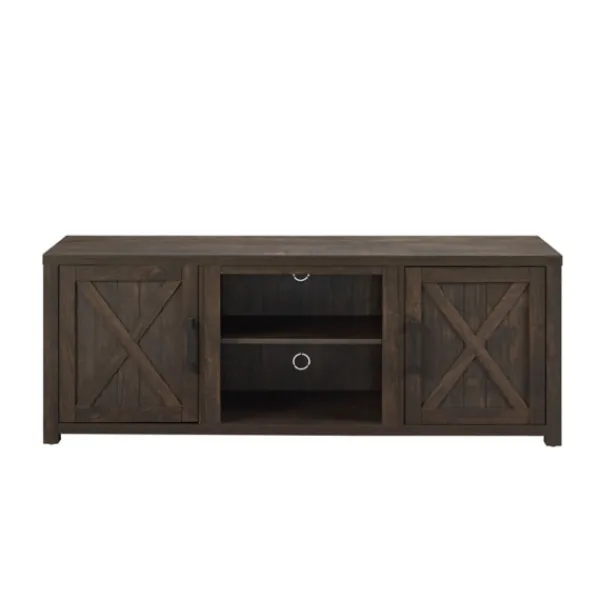 Tv Stands & Media Consoles-Kirkland's Home Wood Farmhouse Media Cabinet Brown