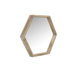 Decorative Mirrors-Kirkland's Home Wood Frame Hexagon Wall Mirror