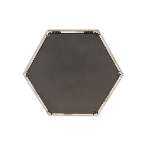 Decorative Mirrors-Kirkland's Home Wood Frame Hexagon Wall Mirror