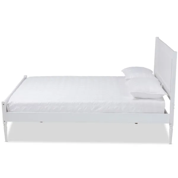 Beds & Headboards-Kirkland's Home Wood Full Platform Bed Frame White