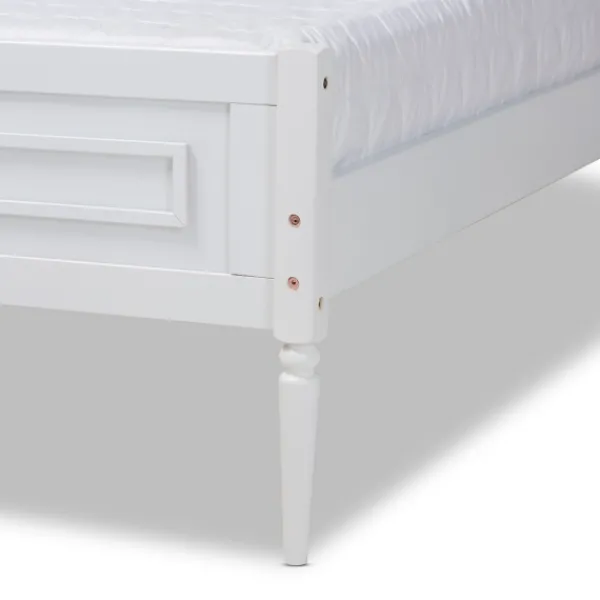 Beds & Headboards-Kirkland's Home Wood Full Platform Bed Frame White