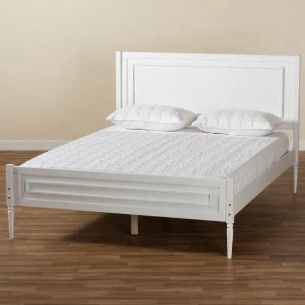 Beds & Headboards-Kirkland's Home Wood Full Platform Bed Frame White