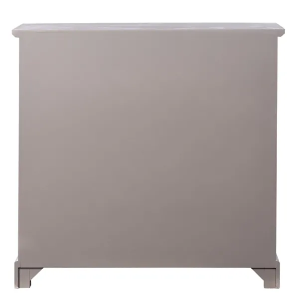 Cabinets & Sideboards-Kirkland's Home Wood Glass Arched Doors Cabinet Gray