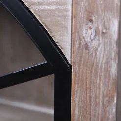 Cabinets & Sideboards-Kirkland's Home Wood Glass Arched Doors Cabinet Gray