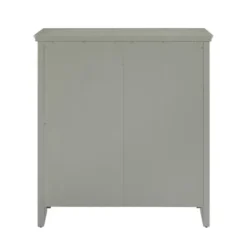 Cabinets & Sideboards-Kirkland's Home Wood Grid 2-Door Accent Cabinet Gray