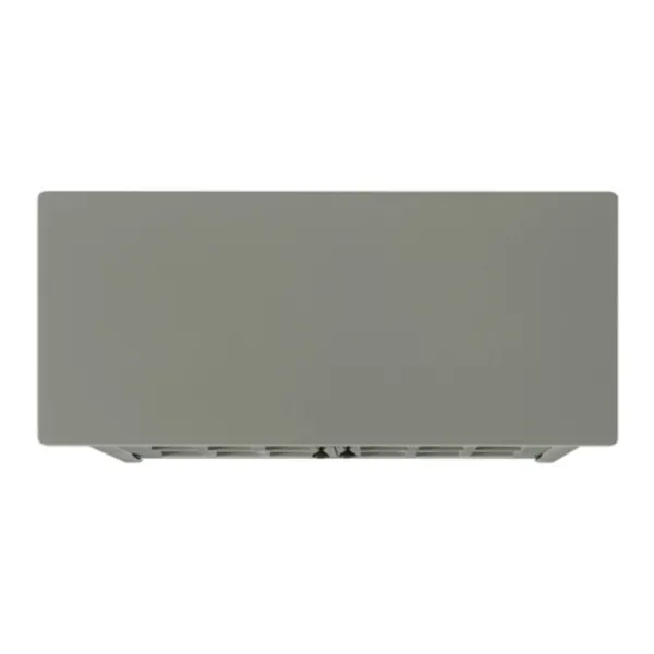 Cabinets & Sideboards-Kirkland's Home Wood Grid 2-Door Accent Cabinet Gray