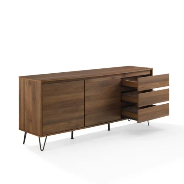 Tv Stands & Media Consoles-Kirkland's Home Wood Hairpin Legs Media Cabinet Brown