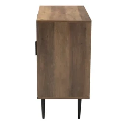 Cabinets & Sideboards-Kirkland's Home Wood Half Moon Doors Cabinet Brown
