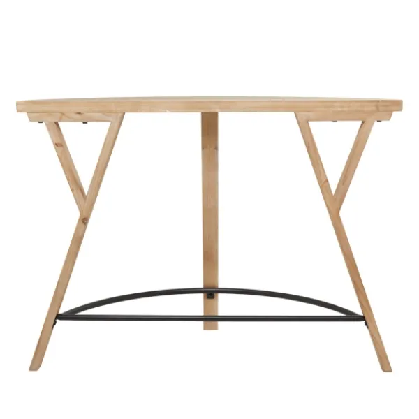 Console Tables-Kirkland's Home Wood Half Round Console Table Brown