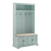 Entryway Furniture-Kirkland's Home Wood Hall Tree With Cushioned Bench Blue