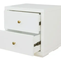 Beds & Headboards-Kirkland's Home Wood King Platform Bed And 2-Nightstand Set White