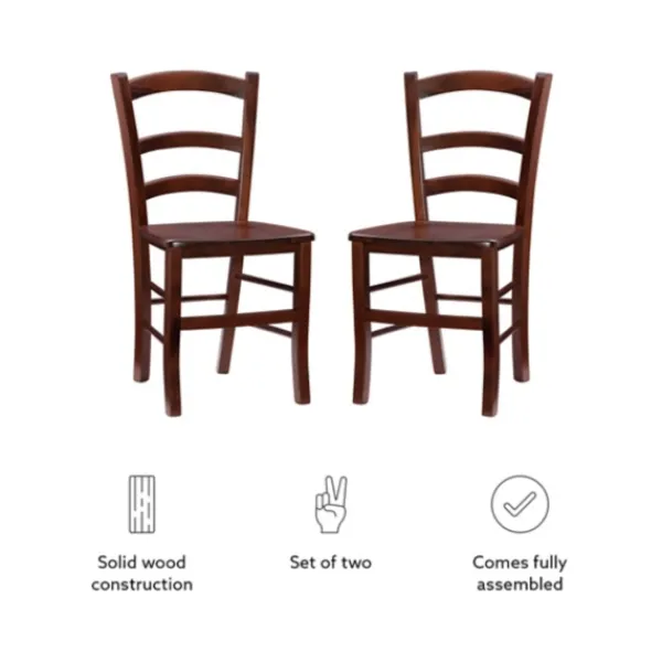 Dining Chairs-Kirkland's Home Wood Ladderback Dining Chairs, Set Of 2 Brown