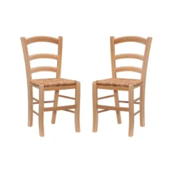 Dining Chairs-Kirkland's Home Wood Ladderback Dining Chairs, Set Of 2 Tan