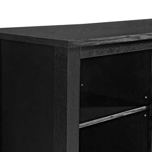 Tv Stands & Media Consoles-Kirkland's Home Wood Led Fireplace Media Cabinet Black