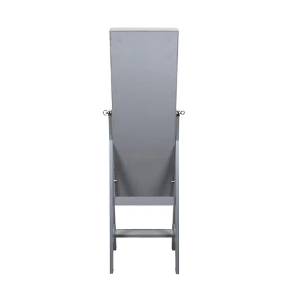 Full Length & Floor Mirrors-Kirkland's Home Wood Mirror Armoire Gray