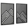 Wall Plaques-Kirkland's Home Wood Montour Wall Plaques, Set Of 2 Black