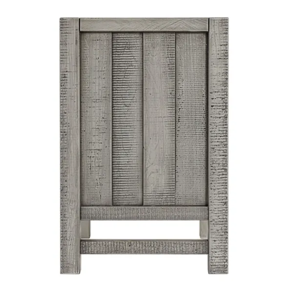 Nightstands-Kirkland's Home Wood Open Shelf Nightstand Gray