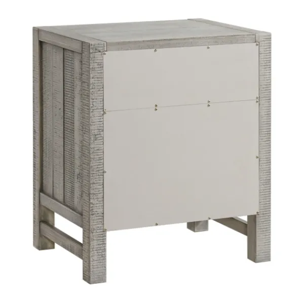 Nightstands-Kirkland's Home Wood Open Shelf Nightstand Gray