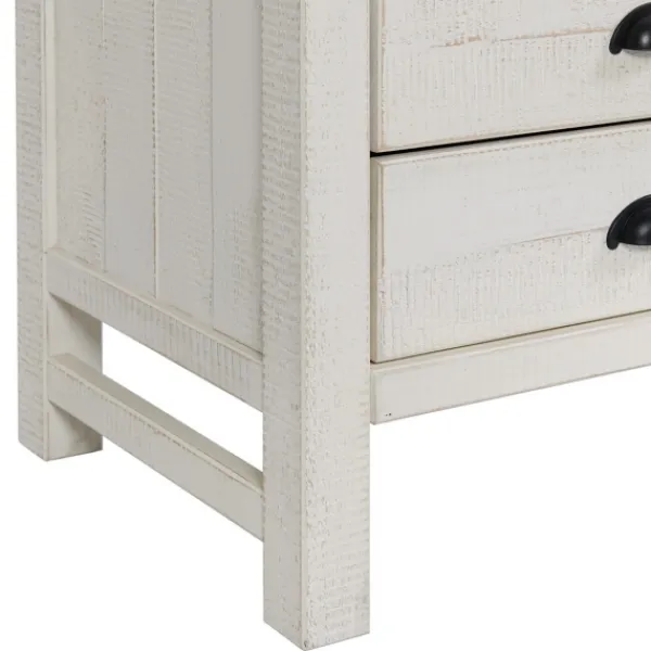 Nightstands-Kirkland's Home Wood Open Shelf Nightstand White