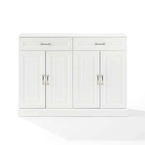 Cabinets & Sideboards-Kirkland's Home Wood Panel 4-Door Cabinet White