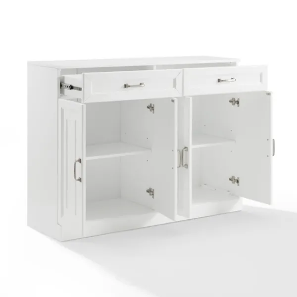 Cabinets & Sideboards-Kirkland's Home Wood Panel 4-Door Cabinet White