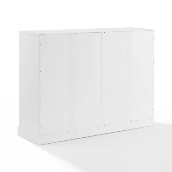 Cabinets & Sideboards-Kirkland's Home Wood Panel 4-Door Cabinet White