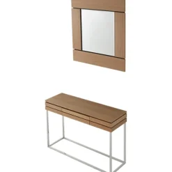 Console Tables-Kirkland's Home Wood 2-Pc. Console Table And Mirror Set Brown