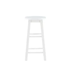 Bar Stools & Counter Height Stools-Kirkland's Home Wood Pub Classic Backless Counter Stool White