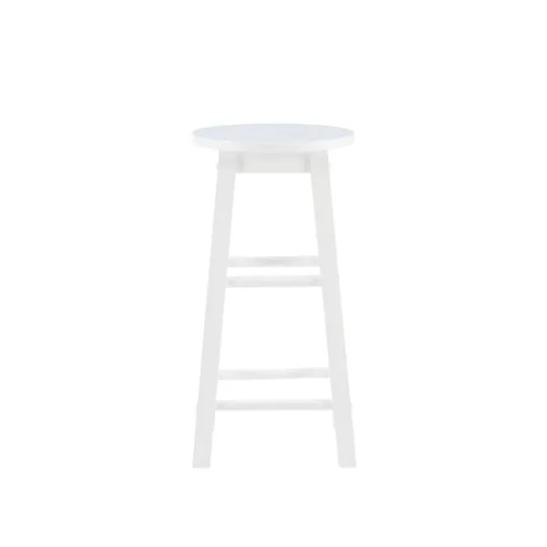 Bar Stools & Counter Height Stools-Kirkland's Home Wood Pub Classic Backless Counter Stool White