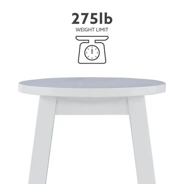 Bar Stools & Counter Height Stools-Kirkland's Home Wood Pub Classic Backless Counter Stool White