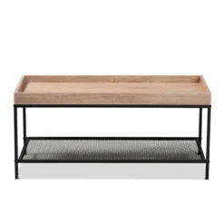 Coffee Tables-Kirkland's Home Wood Raised Edge Coffee Table Brown