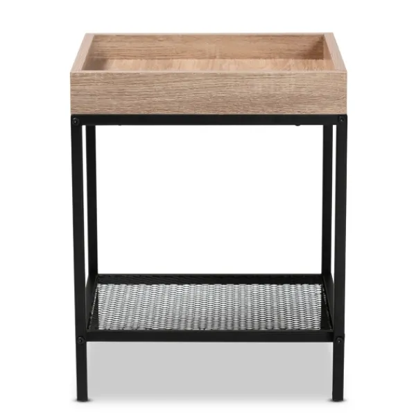 Accent & End Tables-Kirkland's Home Wood Raised Edge Side Table Brown