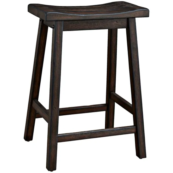 Bar Stools & Counter Height Stools-Kirkland's Home Wood Rectangular Counter Stools, Set Of 2 Brown