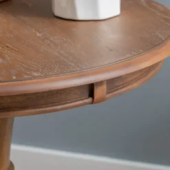 Accent & End Tables-Kirkland's Home Wood Round Base Side Table Brown