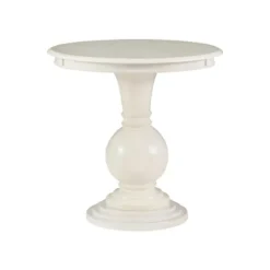 Accent & End Tables-Kirkland's Home Wood Round Base Side Table White
