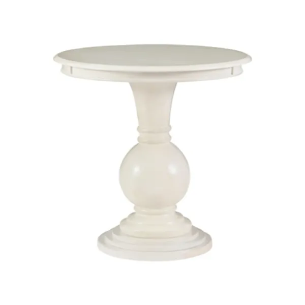 Accent & End Tables-Kirkland's Home Wood Round Base Side Table White