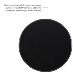 Accent & End Tables-Kirkland's Home Wood Round Base Side Table Black