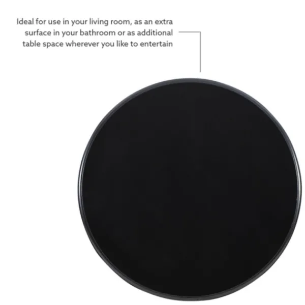 Accent & End Tables-Kirkland's Home Wood Round Base Side Table Black