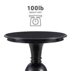 Accent & End Tables-Kirkland's Home Wood Round Base Side Table Black