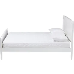 Beds & Headboards-Kirkland's Home Wood Scalloped Queen Bed Frame White