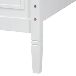 Beds & Headboards-Kirkland's Home Wood Scalloped Queen Bed Frame White