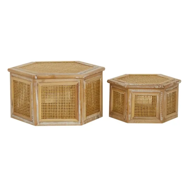 Baskets & Boxes-Kirkland's Home Wood Screen Panel Boxes, Set Of 2 Brown