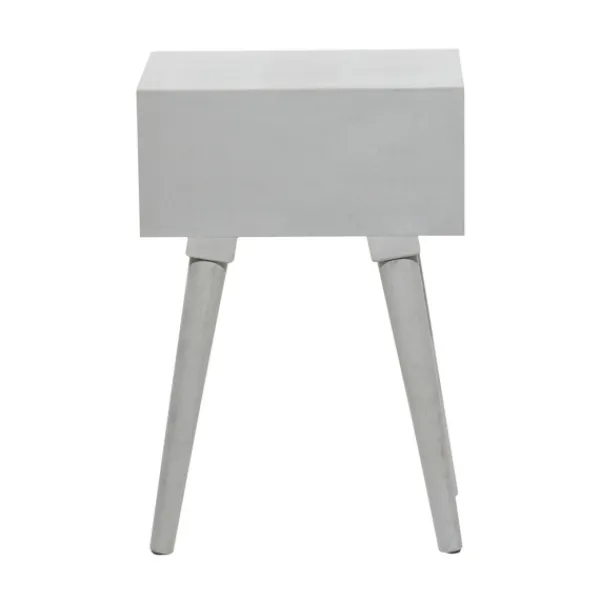 Accent & End Tables-Kirkland's Home Wood Scroll Drawer Accent Table Gray
