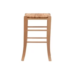 Bar Stools & Counter Height Stools-Kirkland's Home Wood Seagrass Backless 2-Pc. Counter Stool Set Tan