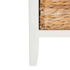 Accent & End Tables-Kirkland's Home Wood Side Table With Baskets White