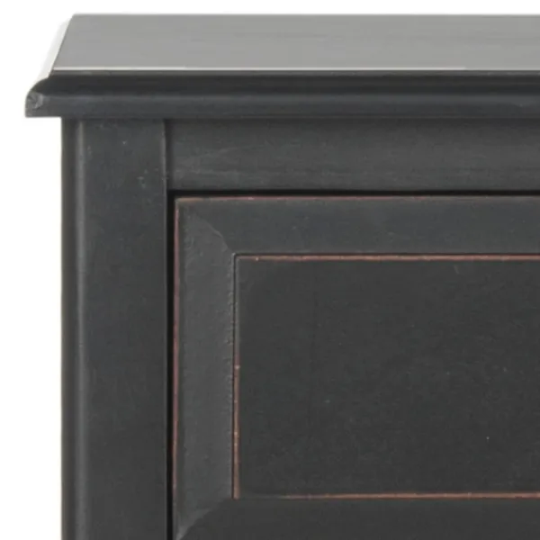 Accent & End Tables-Kirkland's Home Wood Side Table With Baskets Black