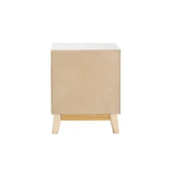 Nightstands-Kirkland's Home Wood Single Drawer Footed Nightstand White