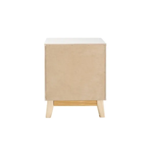 Nightstands-Kirkland's Home Wood Single Drawer Footed Nightstand White