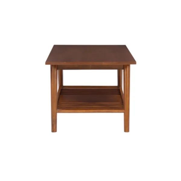 Coffee Tables-Kirkland's Home Wood Slatted Bottom Shelf Coffee Table Brown