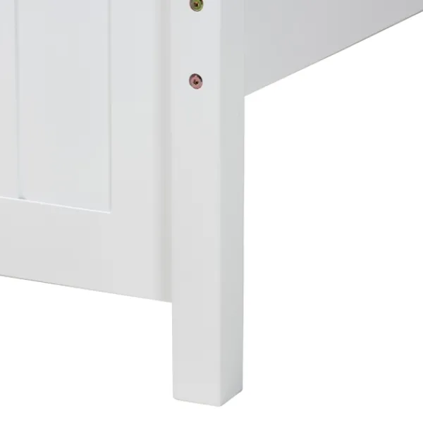 Beds & Headboards-Kirkland's Home Wood Slatted Full Bed Frame White